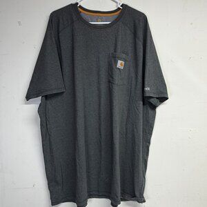 Carhartt Men's 3XL Tall Force Relaxed Fit Pocket T-Shirt Carbon Heather Gray